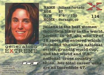 1994 Vision Generation Extreme #114 Juliana Furtado Back